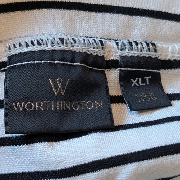 Worthington Striped Black and White Skirt Size XLT - Picture 5 of 6